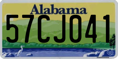AL license plate 57CJ041