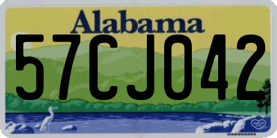 AL license plate 57CJ042