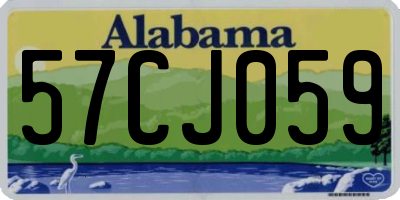 AL license plate 57CJ059