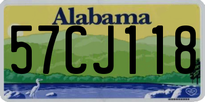 AL license plate 57CJ118