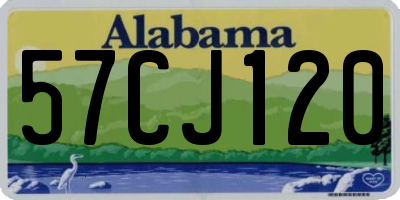AL license plate 57CJ120