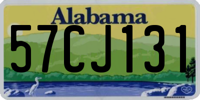 AL license plate 57CJ131