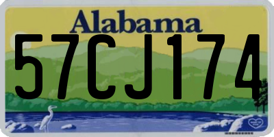 AL license plate 57CJ174