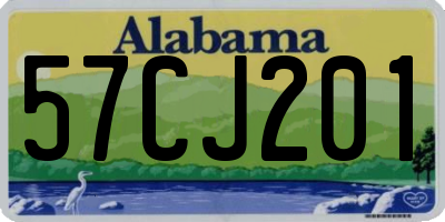 AL license plate 57CJ201