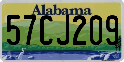 AL license plate 57CJ209