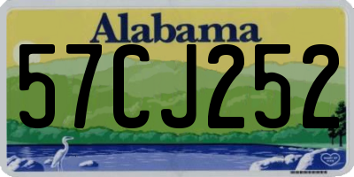 AL license plate 57CJ252