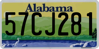 AL license plate 57CJ281