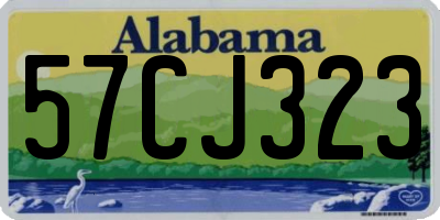 AL license plate 57CJ323