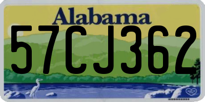 AL license plate 57CJ362