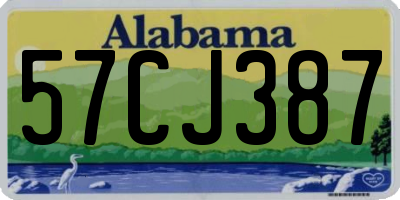 AL license plate 57CJ387