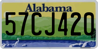 AL license plate 57CJ420