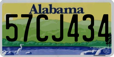 AL license plate 57CJ434