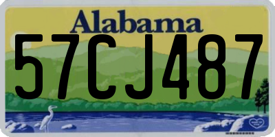 AL license plate 57CJ487