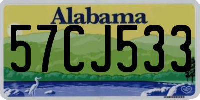 AL license plate 57CJ533