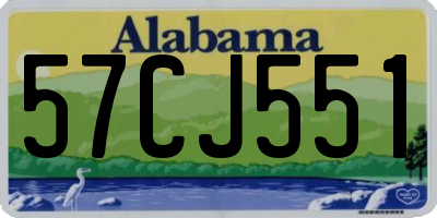 AL license plate 57CJ551