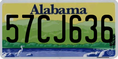 AL license plate 57CJ636