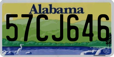 AL license plate 57CJ646