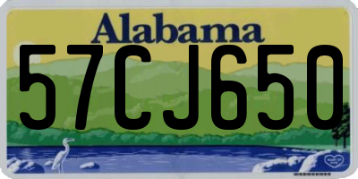 AL license plate 57CJ650