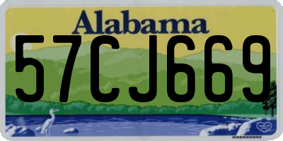 AL license plate 57CJ669