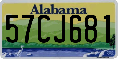 AL license plate 57CJ681