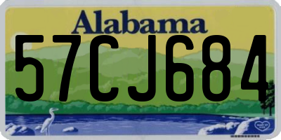 AL license plate 57CJ684