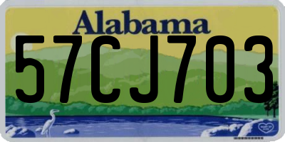 AL license plate 57CJ703