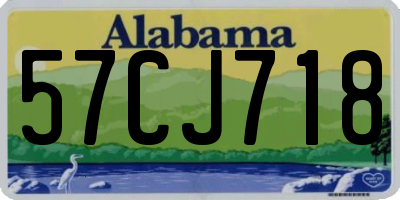 AL license plate 57CJ718