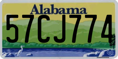 AL license plate 57CJ774