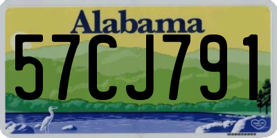AL license plate 57CJ791