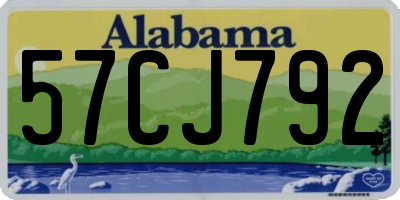 AL license plate 57CJ792