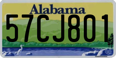 AL license plate 57CJ801