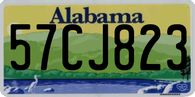 AL license plate 57CJ823