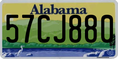 AL license plate 57CJ880