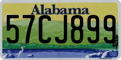 AL license plate 57CJ899