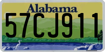 AL license plate 57CJ911
