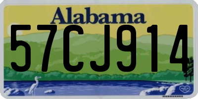 AL license plate 57CJ914