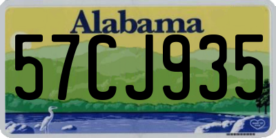 AL license plate 57CJ935
