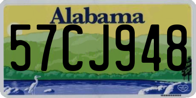AL license plate 57CJ948