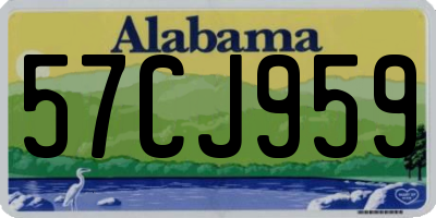 AL license plate 57CJ959
