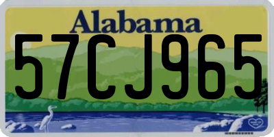 AL license plate 57CJ965