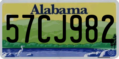 AL license plate 57CJ982