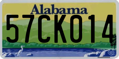 AL license plate 57CK014