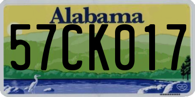 AL license plate 57CK017