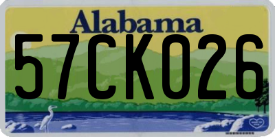 AL license plate 57CK026