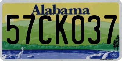 AL license plate 57CK037