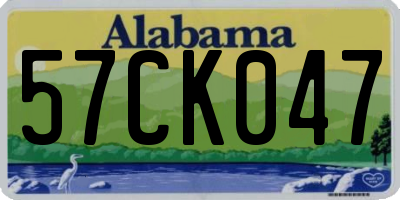 AL license plate 57CK047