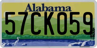AL license plate 57CK059