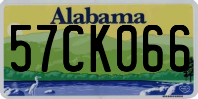 AL license plate 57CK066