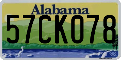 AL license plate 57CK078