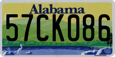 AL license plate 57CK086